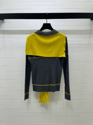 DIO* Women's Dio Sailor Collar Knit Top