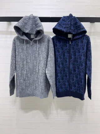 Dio* Women's Jacquard Hooded Cardigan 57800290 A706B500C