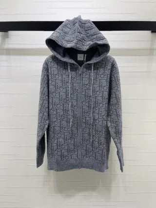 Dio* Women's Jacquard Hooded Cardigan 57800290 A706B500C
