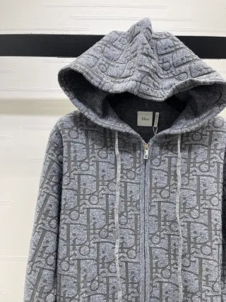 Dio* Women's Jacquard Hooded Cardigan 57800290 A706B500C