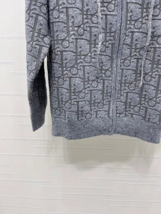Dio* Women's Jacquard Hooded Cardigan 57800290 A706B500C