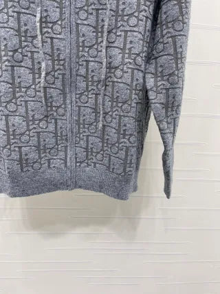 Dio* Women's Jacquard Hooded Cardigan 57800290 A706B500C