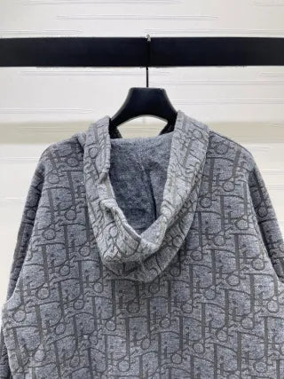Dio* Women's Jacquard Hooded Cardigan 57800290 A706B500C