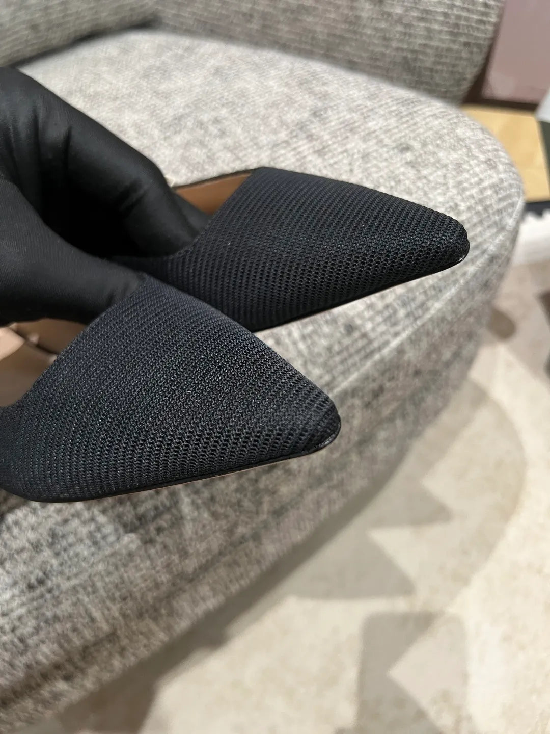 Dior 2026 Women's Ribbed Fabric Kitten Heel Shoes