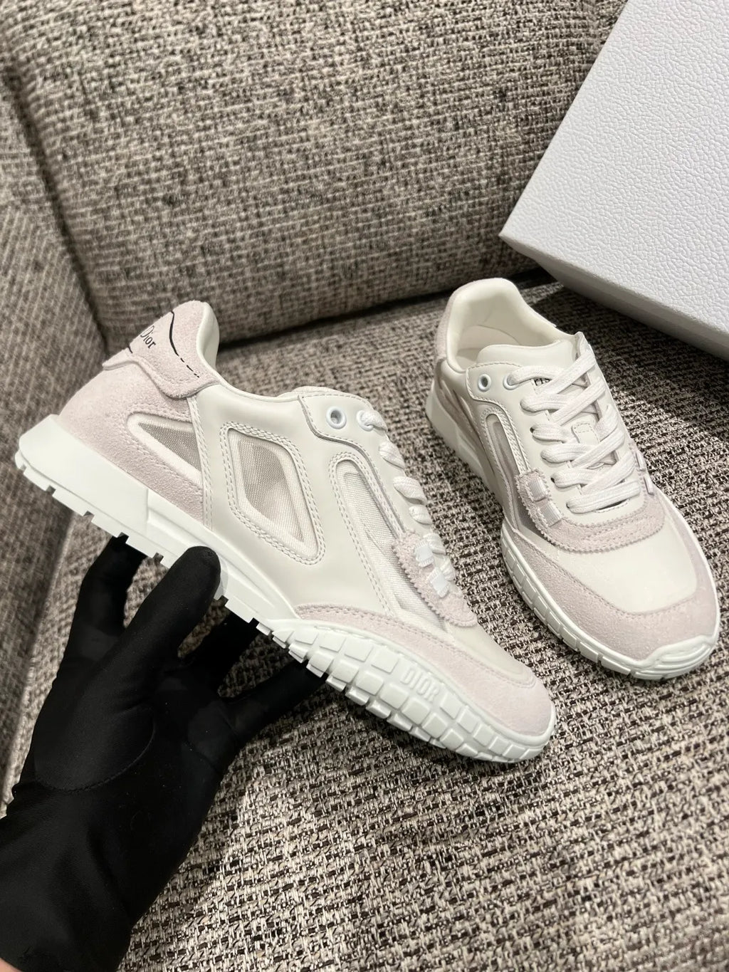 Dior 26 Women's Tech Transparent Thick-Soled Sneakers