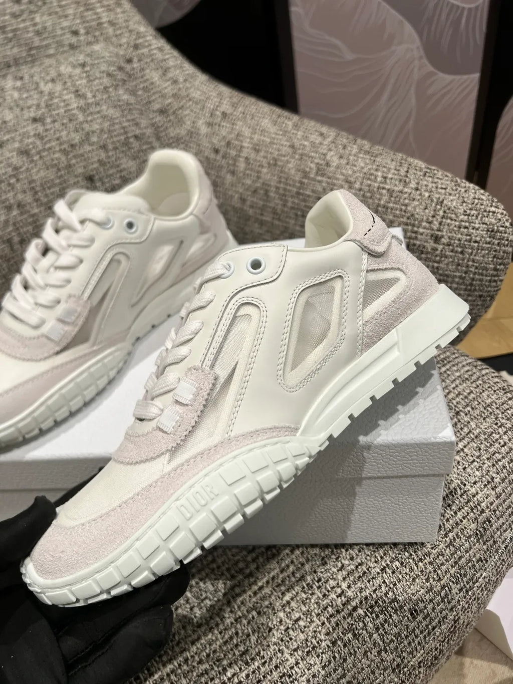 Dior 26 Women's Tech Transparent Thick-Soled Sneakers