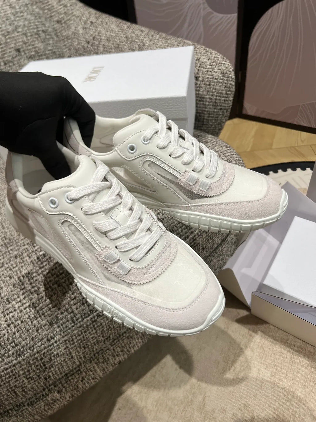 Dior 26 Women's Tech Transparent Thick-Soled Sneakers