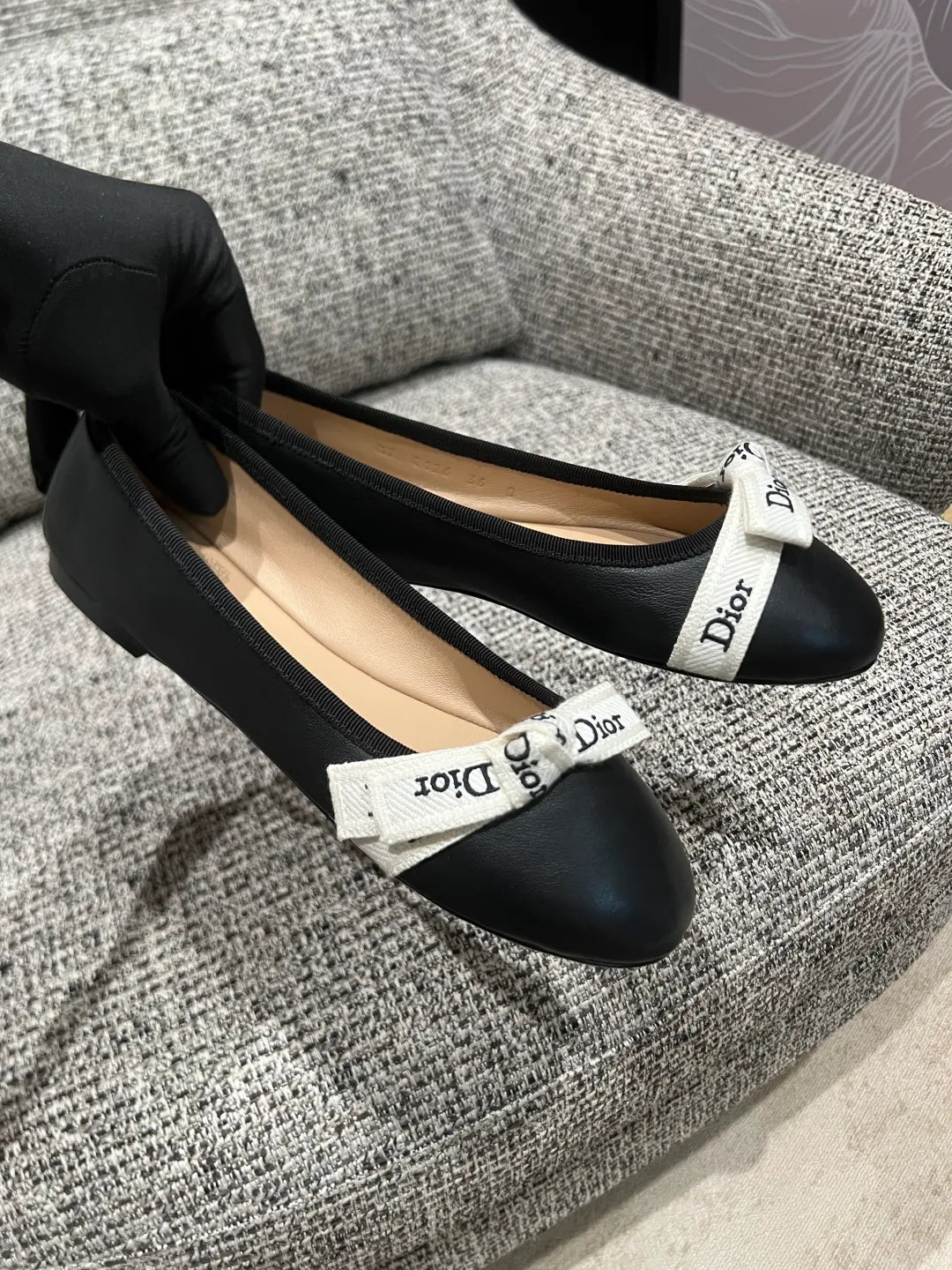 Dior 26 Women's Webbing Ballet Flats