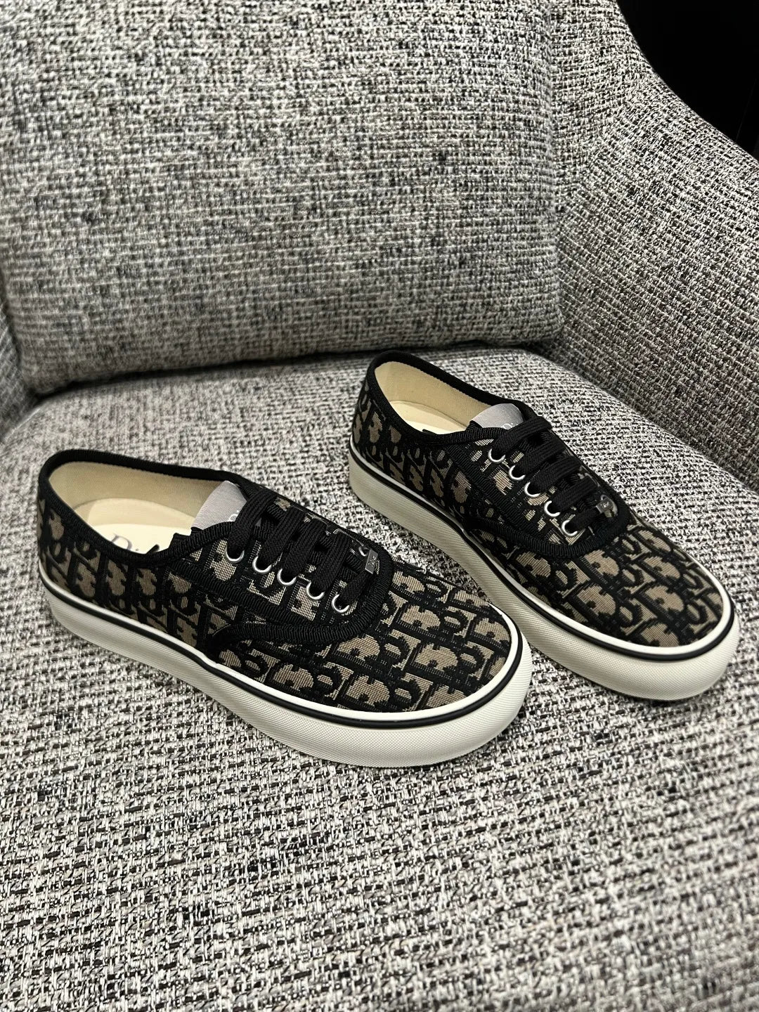 Dior 26SS Women's Oblique Platform Canvas Shoes