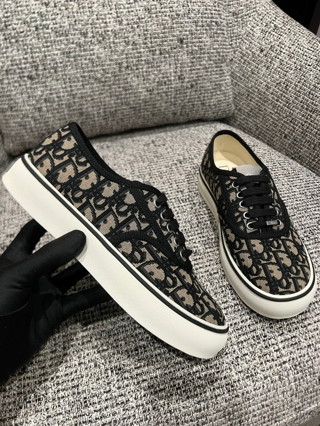 Dior 26SS Women's Oblique Platform Canvas Shoes