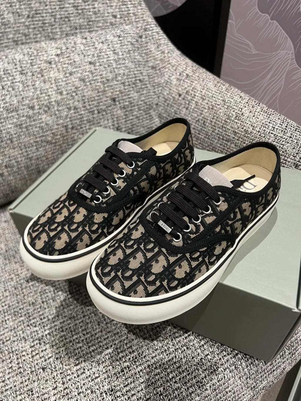Dior 26SS Women's Oblique Platform Canvas Shoes