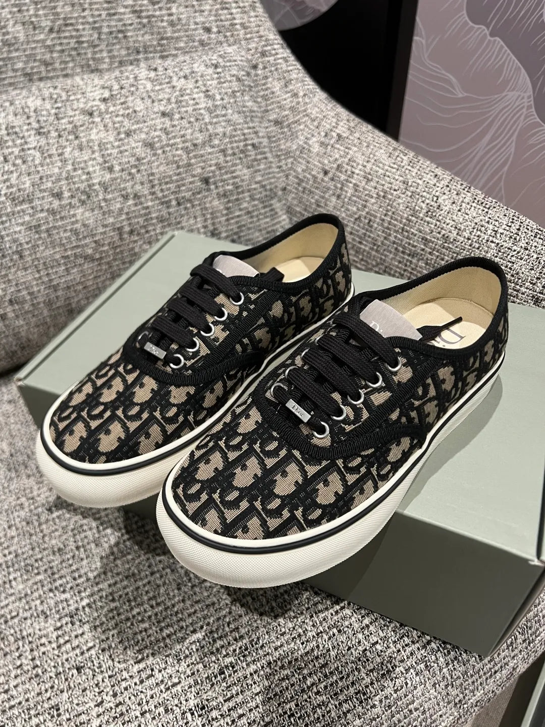 Dior 26SS Women's Oblique Platform Canvas Shoes