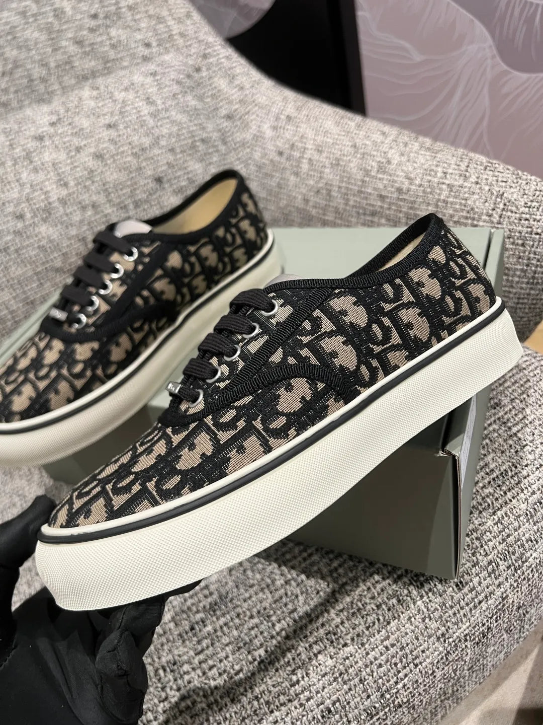 Dior 26SS Women's Oblique Platform Canvas Shoes