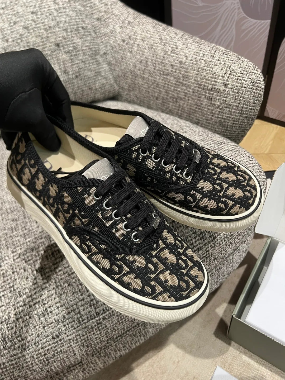Dior 26SS Women's Oblique Platform Canvas Shoes