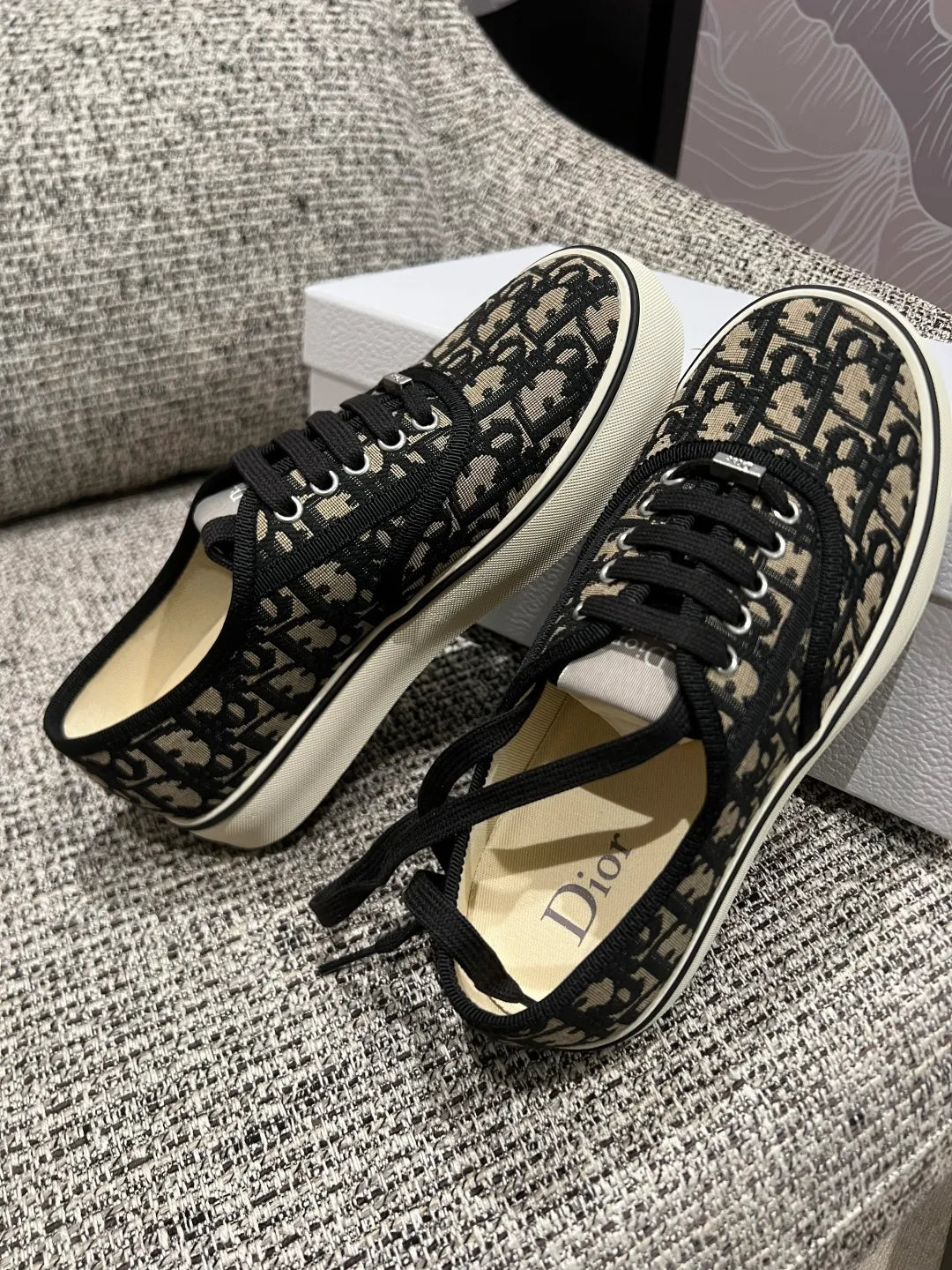 Dior 26SS Women's Oblique Platform Canvas Shoes