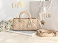 DIOR Lady D-Joy 8.7 in Handbag Apricot Medium