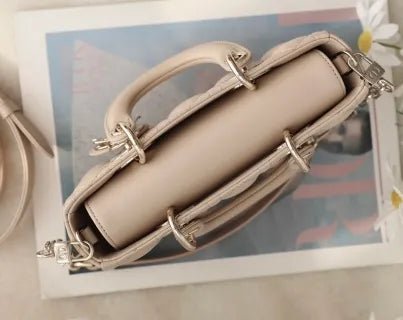 DIOR Lady D-Joy 8.7 in Handbag Apricot Medium