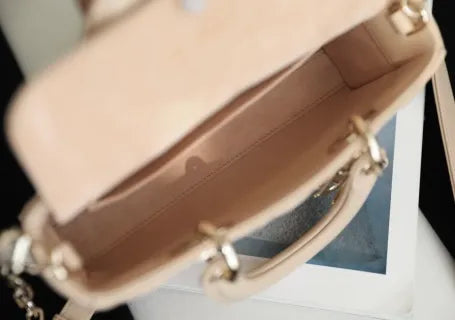 DIOR Lady D-Joy 8.7 in Handbag Apricot Medium