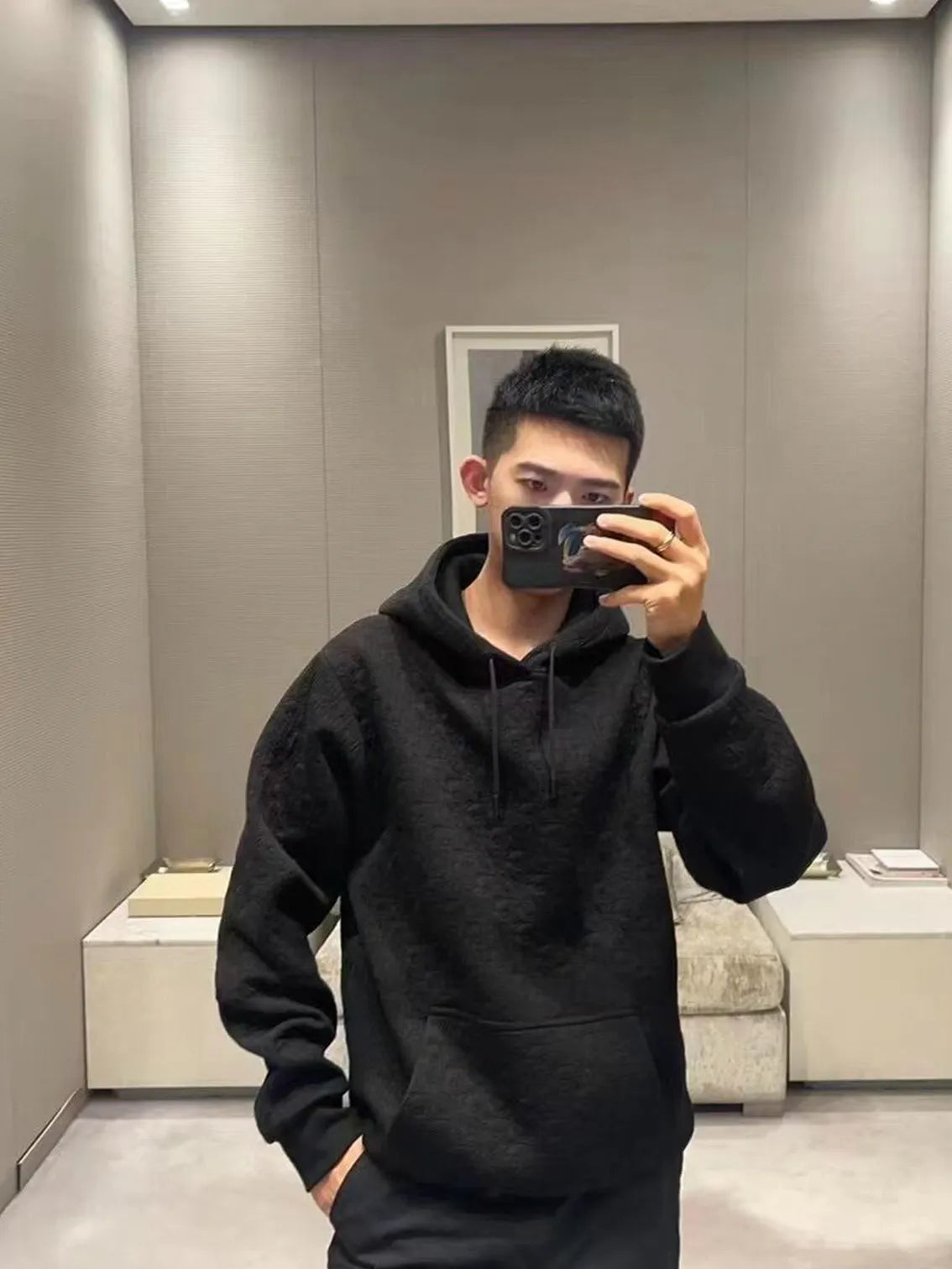 Dior Men's CD Oblique Embossed Monogram Hoodie