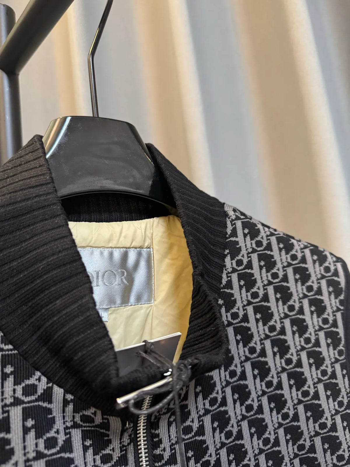 Dior Men's Oblique Monogram Quilted Knit Vest Black