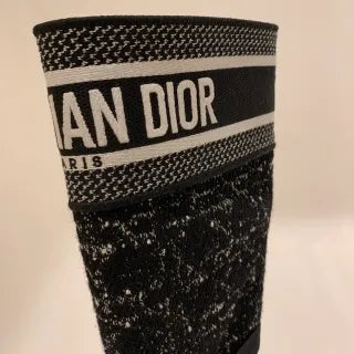 Dior Women's D-Major Boots Tweed Calfskin Leather 340548