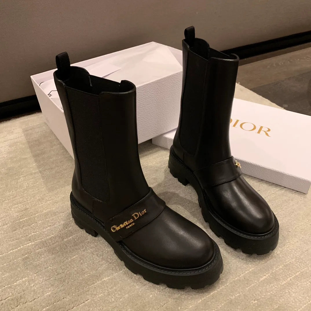Dior Women's D-Queat Ankle Boots Calfskin Leather 340577