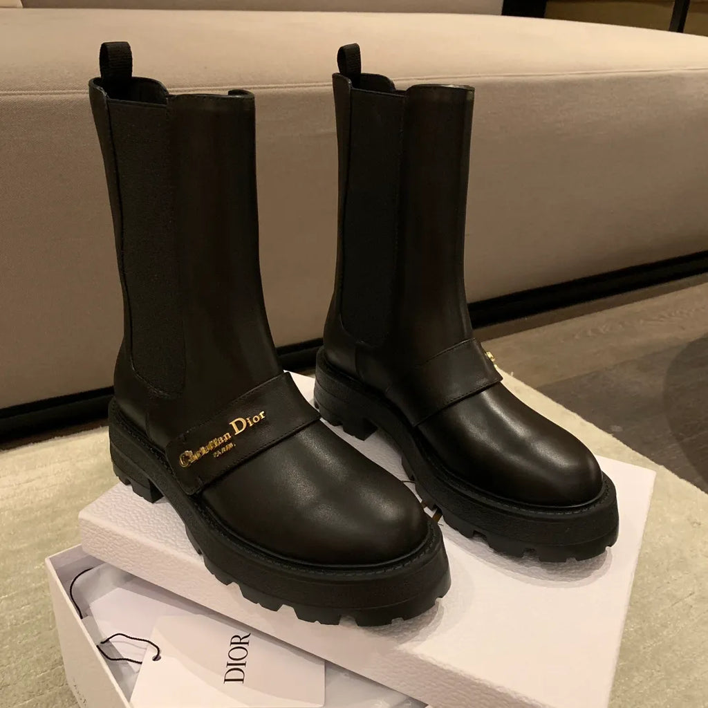 Dior Women's D-Queat Ankle Boots Calfskin Leather 340577