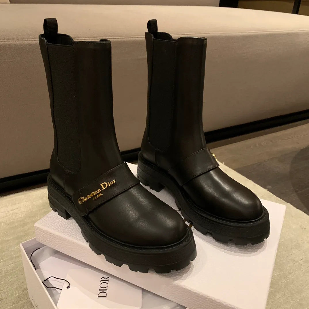Dior Women's D-Queat Ankle Boots Calfskin Leather 340577