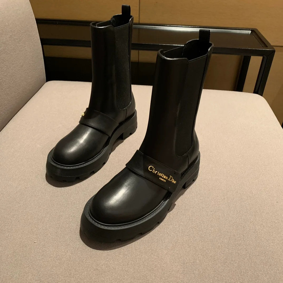Dior Women's D-Queat Ankle Boots Calfskin Leather 340577