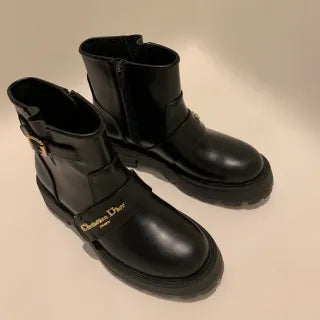Dior Women's D-Quest Ankle Boots Black Calfskin 340583
