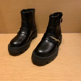Dior Women's D-Quest Ankle Boots Black Calfskin 340583