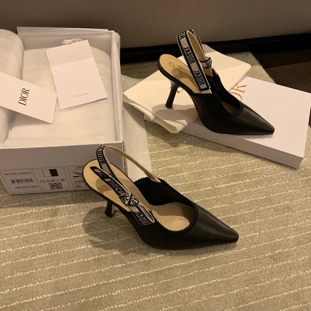 Dior Women's J'Adior Heels Black Calfskin Leather 340521