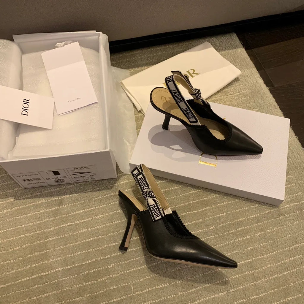 Dior Women's J'Adior Heels Black Calfskin Leather 340521