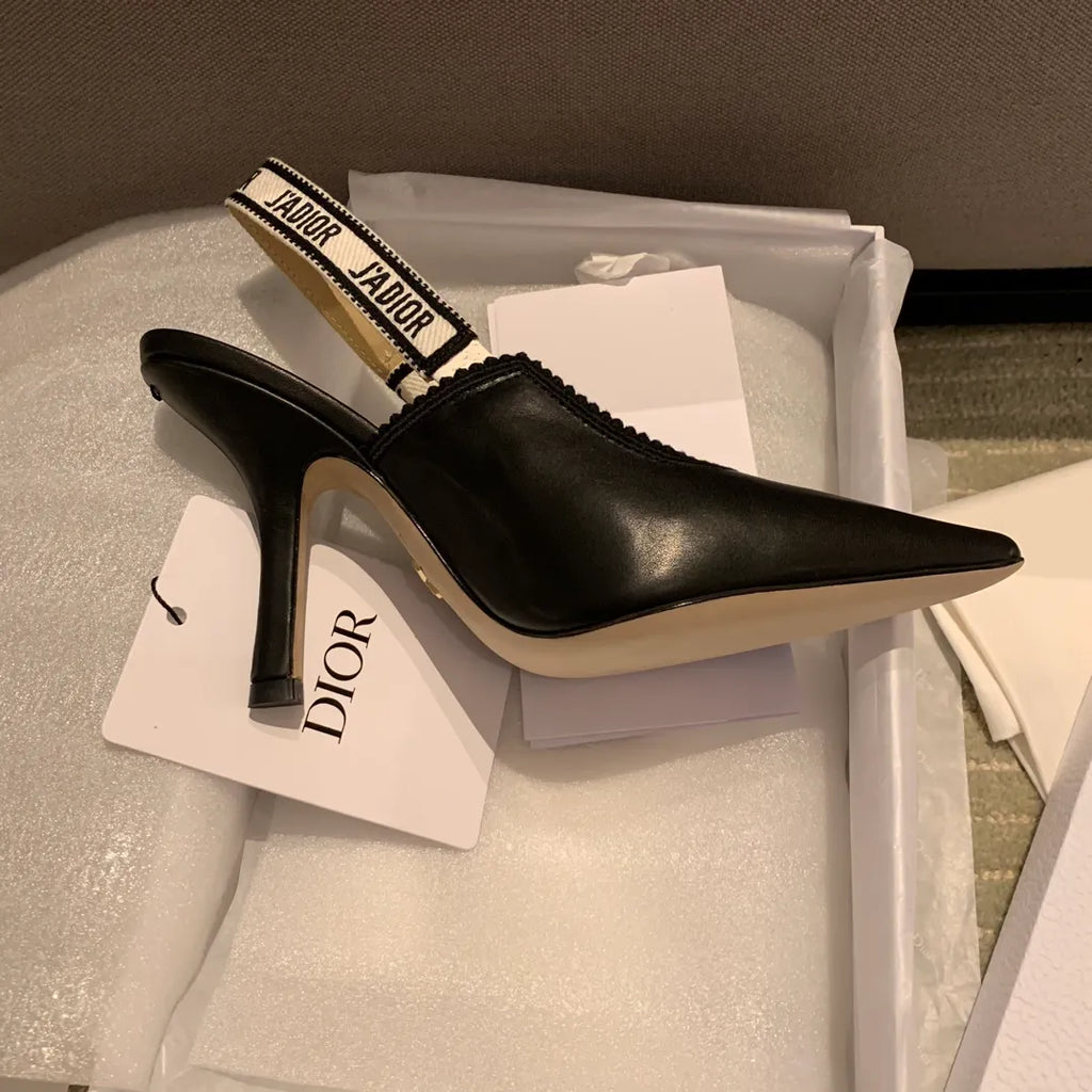 Dior Women's J'Adior Heels Black Calfskin Leather 340521