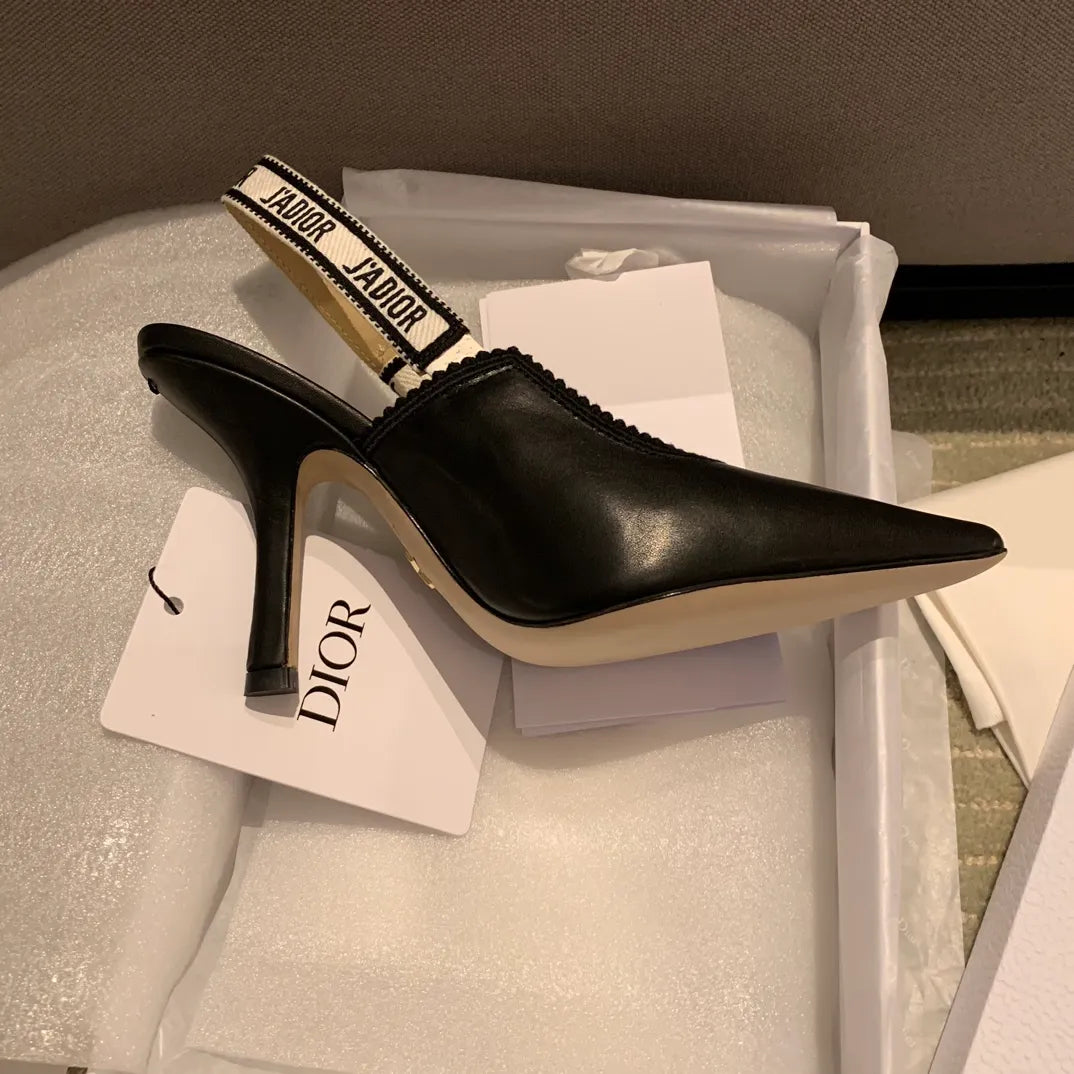 Dior Women's J'Adior Heels Black Calfskin Leather 340521