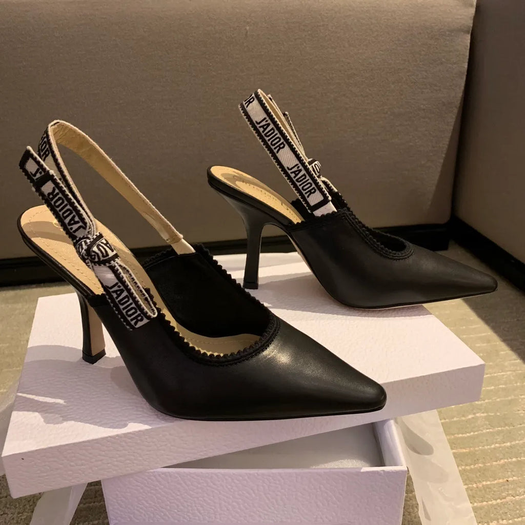 Dior Women's J'Adior Heels Black Calfskin Leather 340521