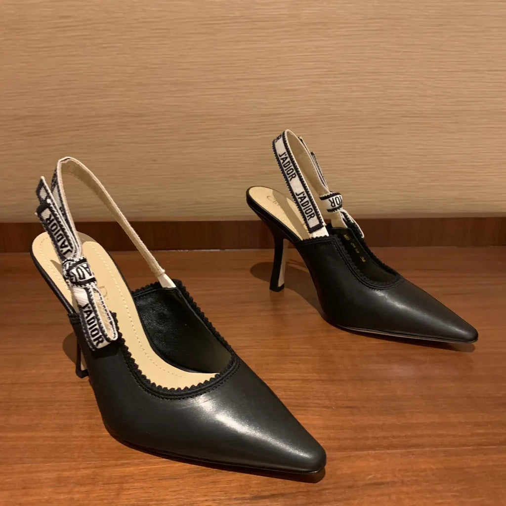 Dior Women's J'Adior Heels Black Calfskin Leather 340521