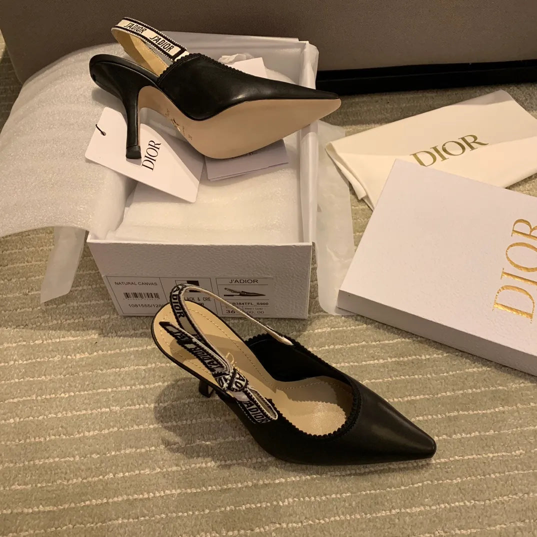 Dior Women's J'Adior Heels Black Calfskin Leather 340521