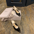 Dior Women's J'Adior Heels Black Patent Calfskin Leather 340509