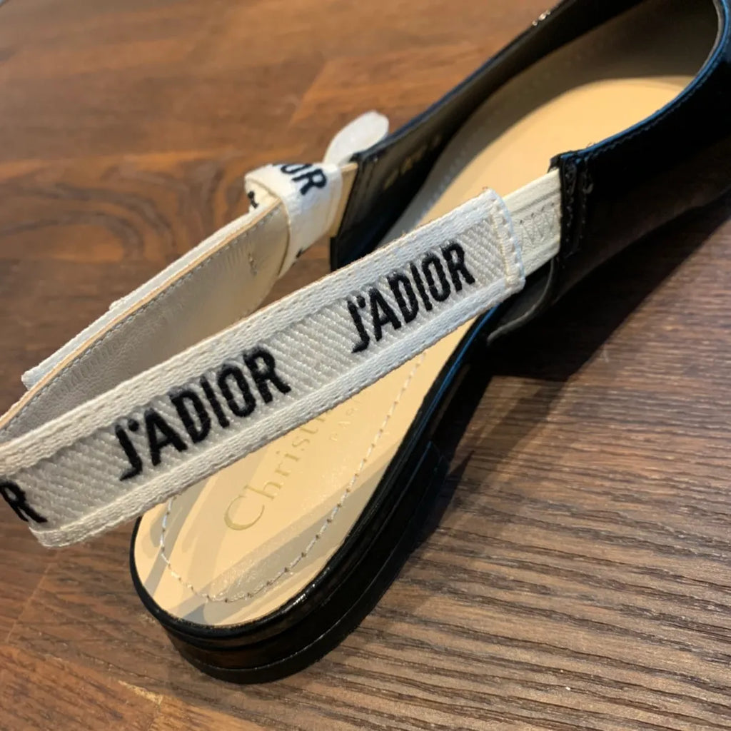 Dior Women's J'Adior Heels Black Patent Calfskin Leather 340509