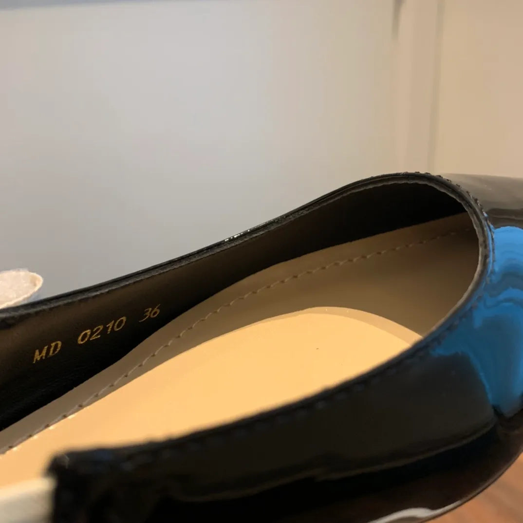 Dior Women's J'Adior Heels Black Patent Calfskin Leather 340509