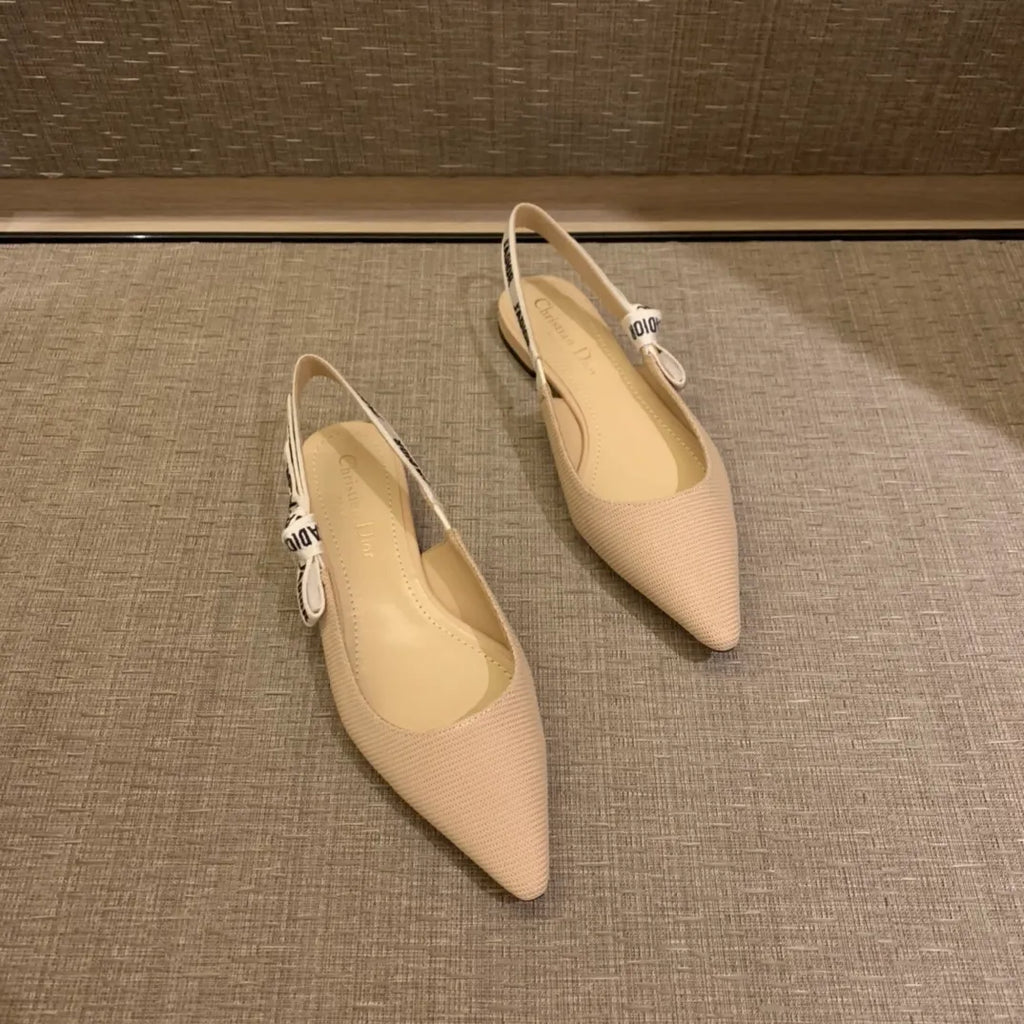 Dior Women's J'Adior Slingback Heels Apricot Technical Fabric 339073