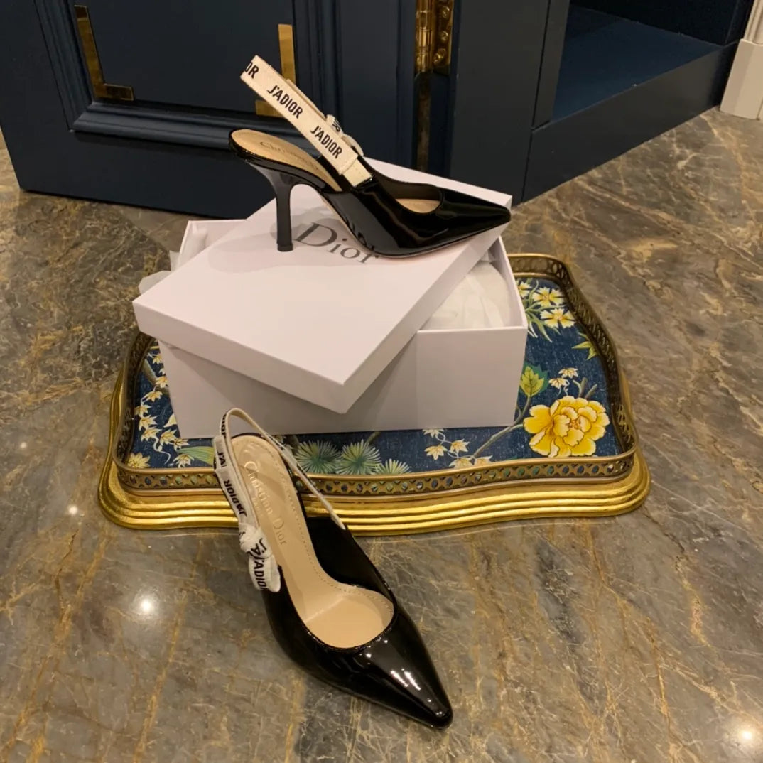 Dior Women's J'Adior Heels Black Patent Calfskin 340501
