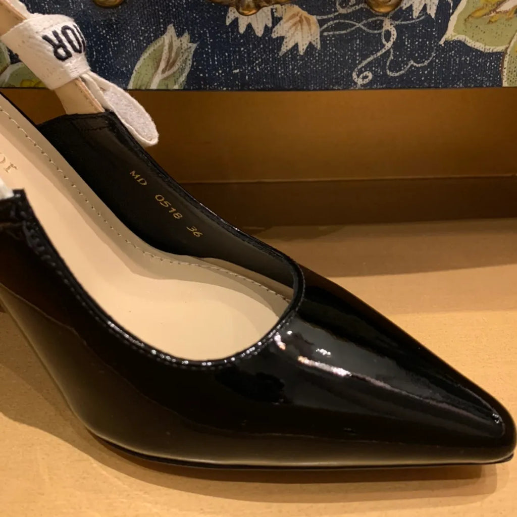 Dior Women's J'Adior Heels Black Patent Calfskin 340501