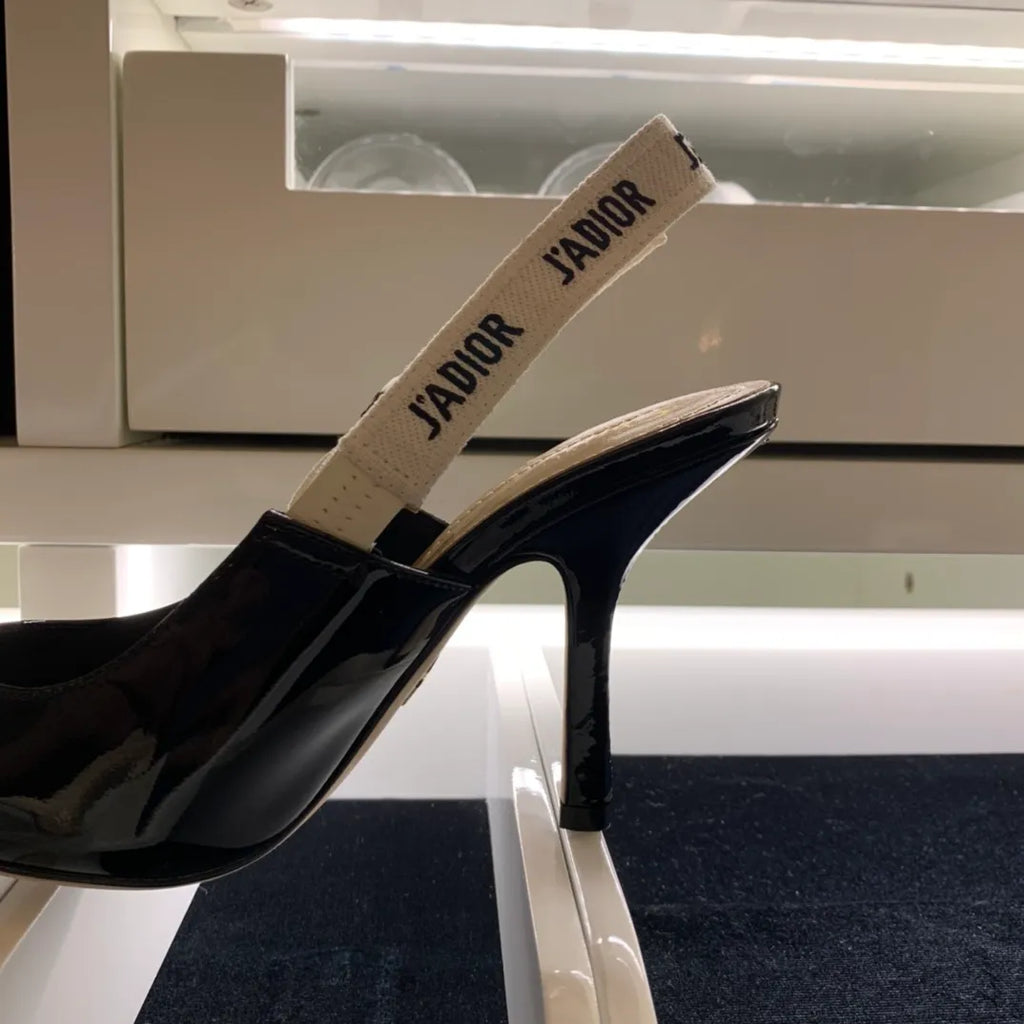 Dior Women's J'Adior Heels Black Patent Calfskin 340501