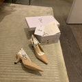 Dior Women's J'Adior Slingback Heels Apricot Technical Fabric 340491