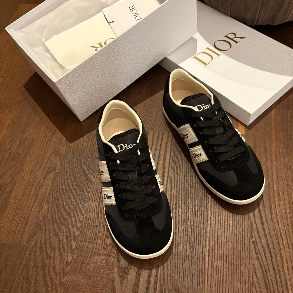 Dior Women's Ribbon Sneakers Technical Fabric Suede Leather 339069