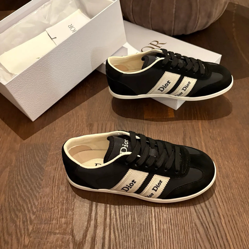 Dior Women's Ribbon Sneakers Technical Fabric Suede Leather 339069