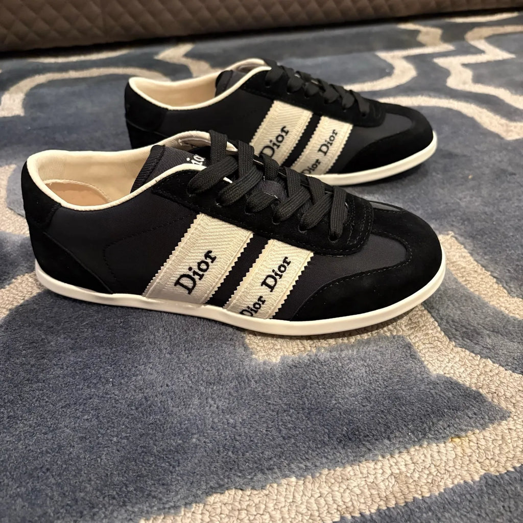 Dior Women's Ribbon Sneakers Technical Fabric Suede Leather 339069