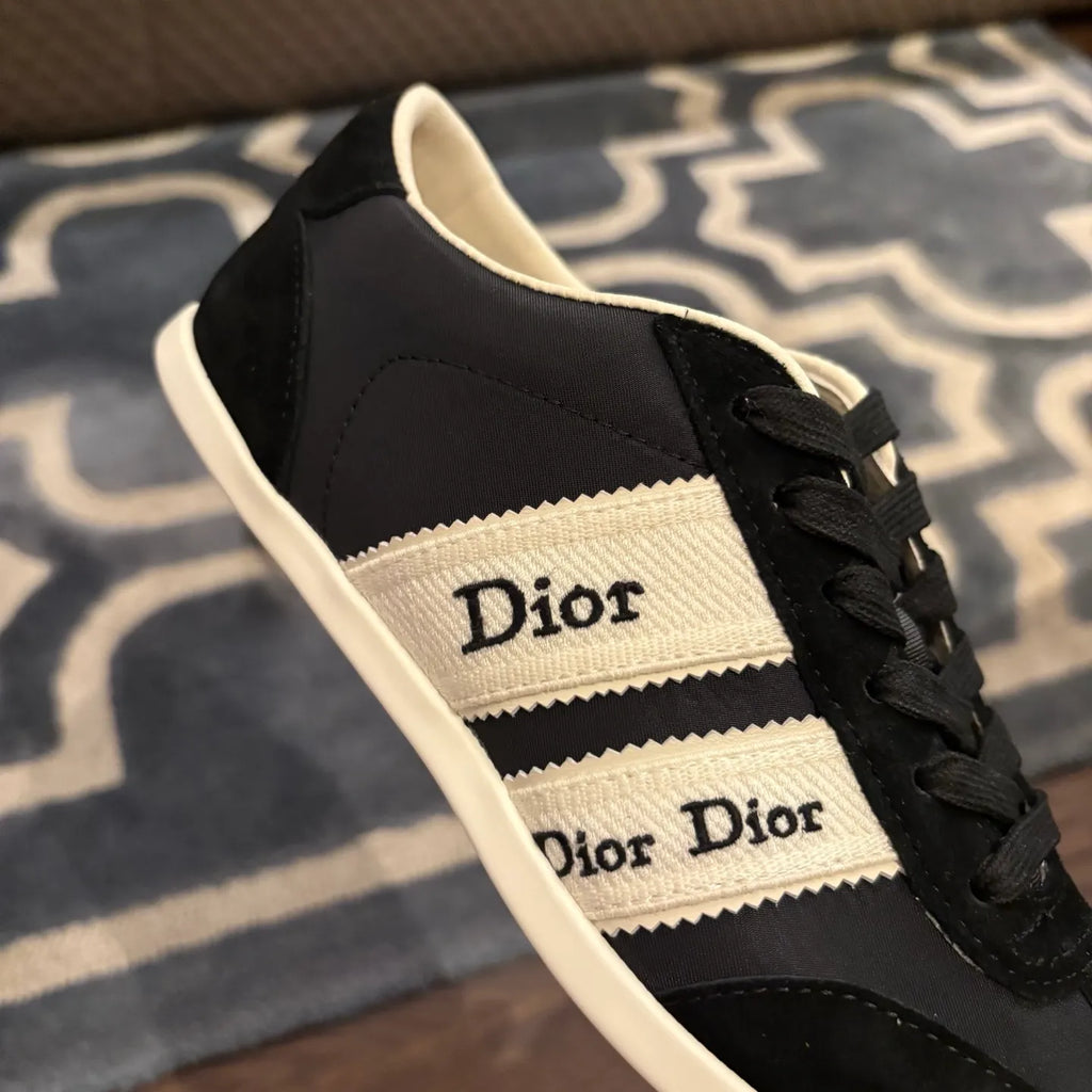 Dior Women's Ribbon Sneakers Technical Fabric Suede Leather 339069